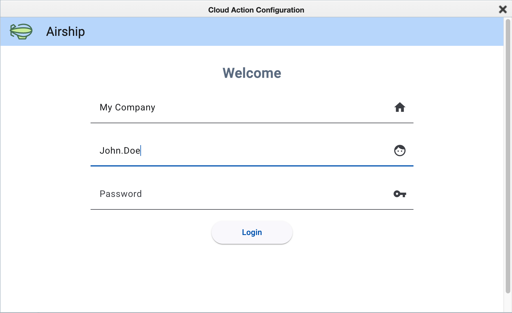 Login inside Eloqua Cloud Action